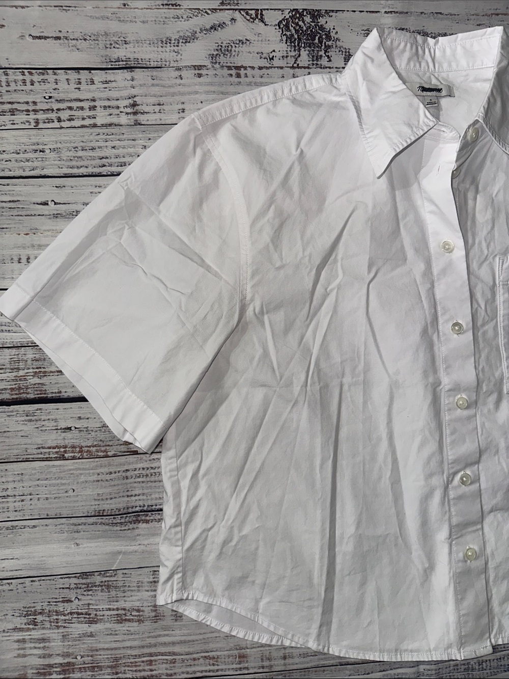 Madewell Straight hem short sleeve shirt Sz. S - Picture 6 of 7
